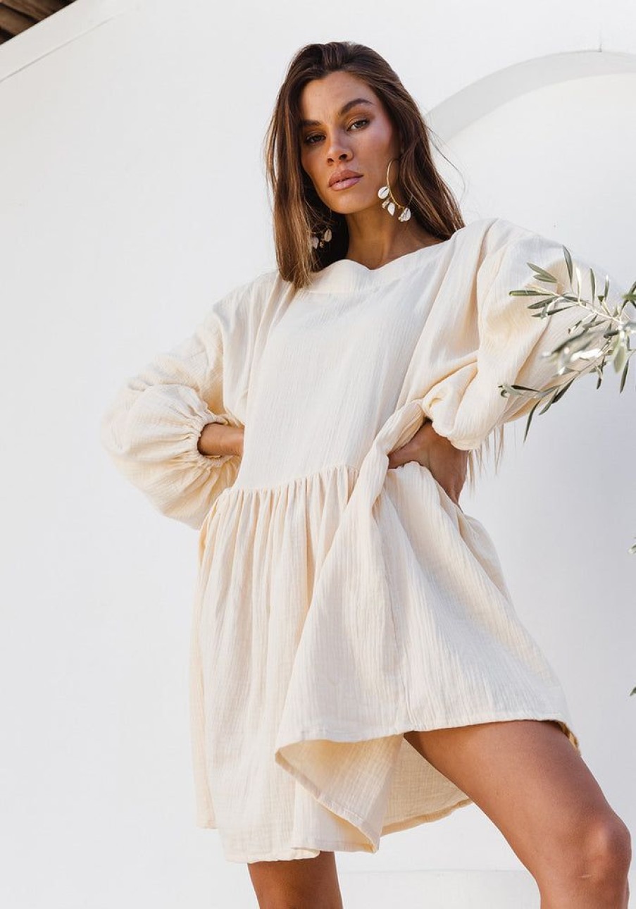 Fashion Cabo Mini Dress | Haven Reversible Dress - Butter