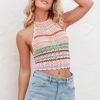 Fashion Free spirit Tops | Boho Halter Crochet Top