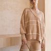 Fashion Arcaa Movement Knits & Sweaters | Vera Organic Knit Sweater- Honey Stripe