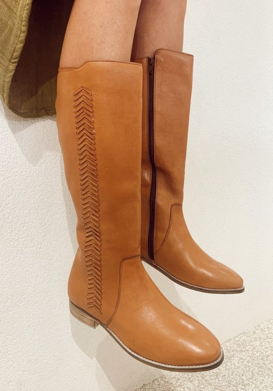 Accessories Human Shoes Boots & Sneakers | Zag Boots- Tan