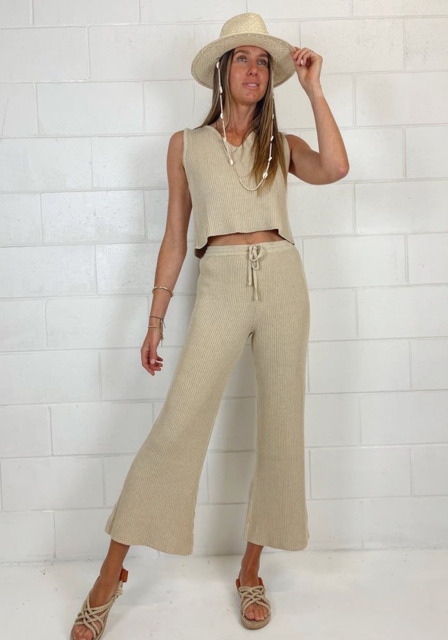 Fashion Cabo Gypsy Sets | Santorini Knit Cropped Pant